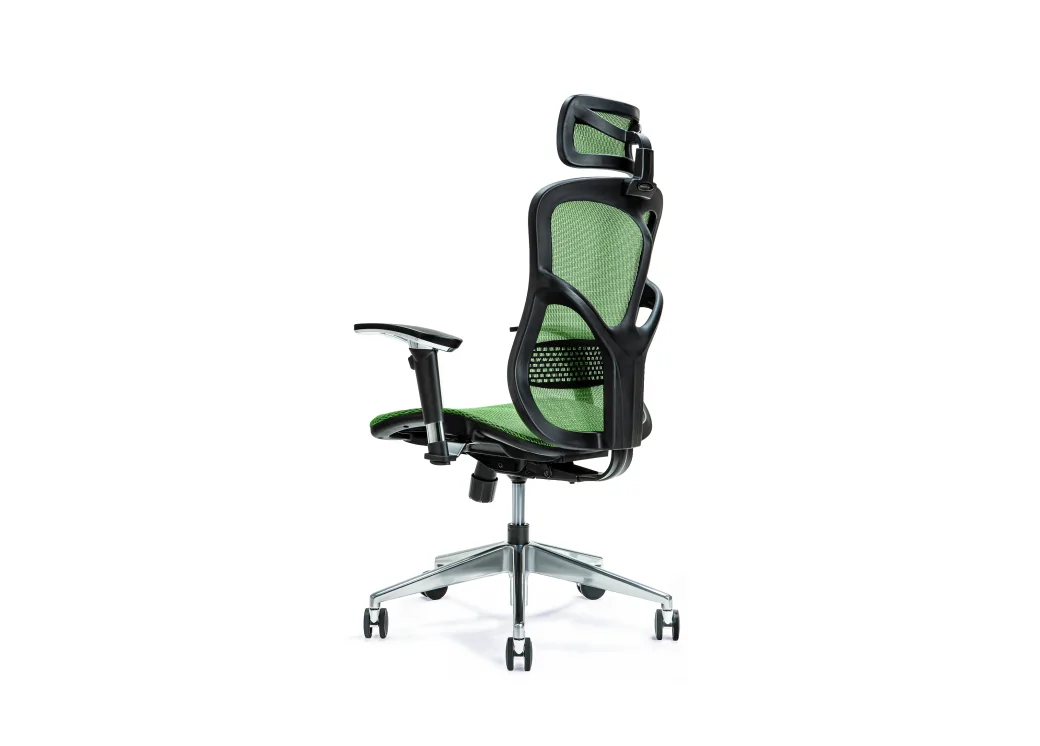 wygodny fotel biurowy zielony