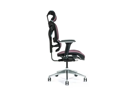 fotel ergonomiczny śliwkowy