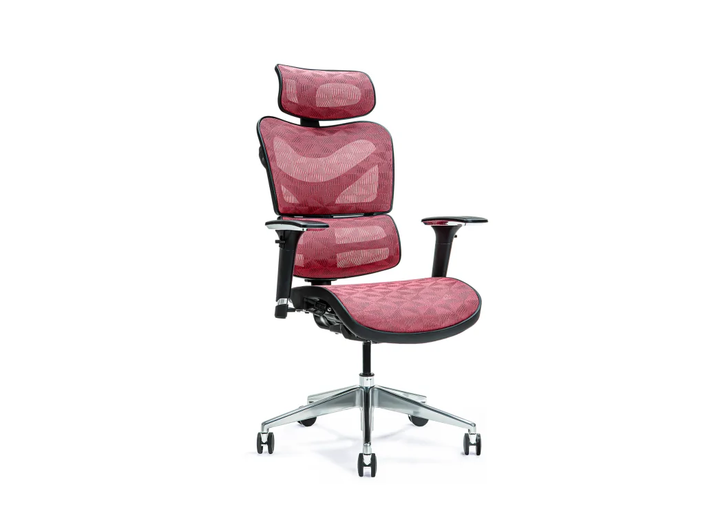 wygodny fotel biurowy czerwony