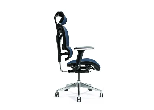 fotel biurowy ergonomiczny granatowy