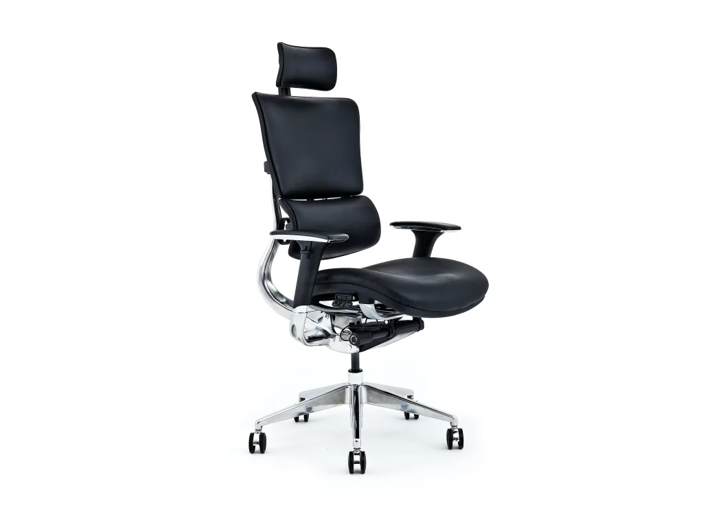 fotel biurowy ergonomiczny skórzany