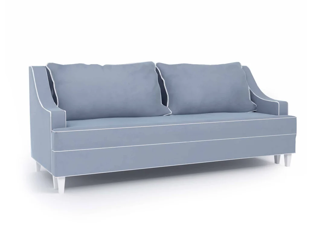 sofa 3 osobowa z funkcją spania błękitna