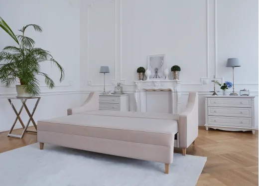 beżowa sofa rozkładana