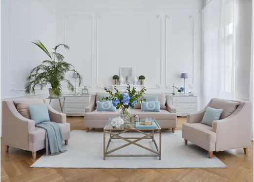 sofa rozkładana beżowa aranżacja