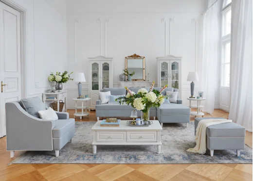 salon z narożnikiem
