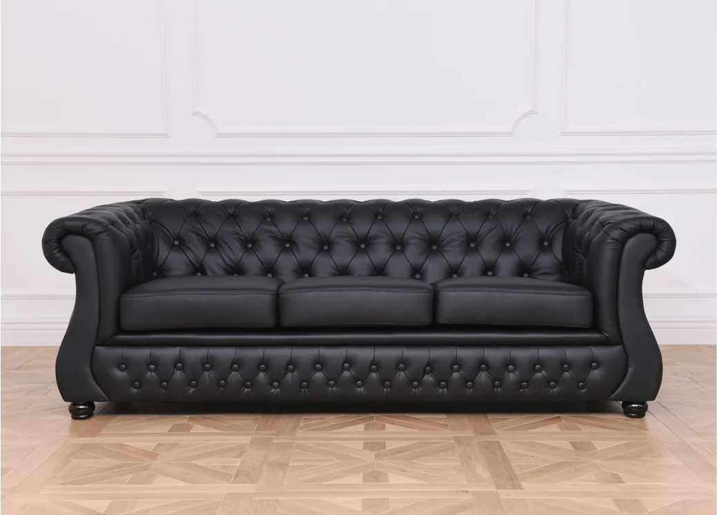 sofa 3 osobowa czarna