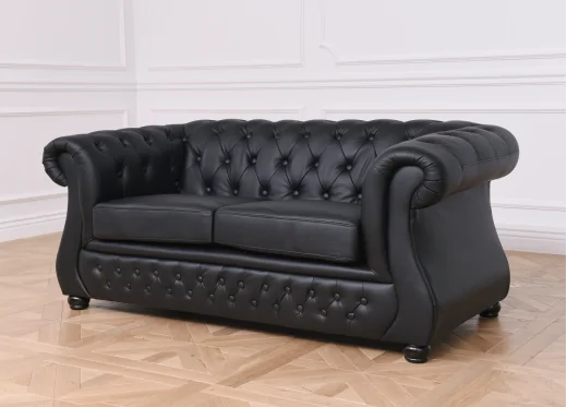 sofa chesterfield czarna