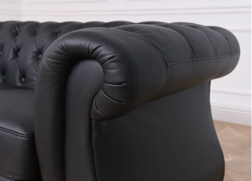sofa chesterfield czarna