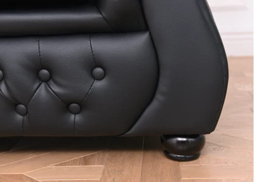 fotel chesterfield czarny