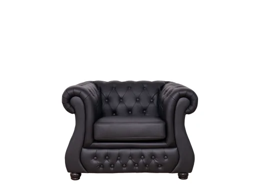fotel biurowy chesterfield brązowy