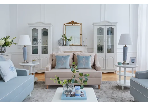 sofa beżowa aranżacja