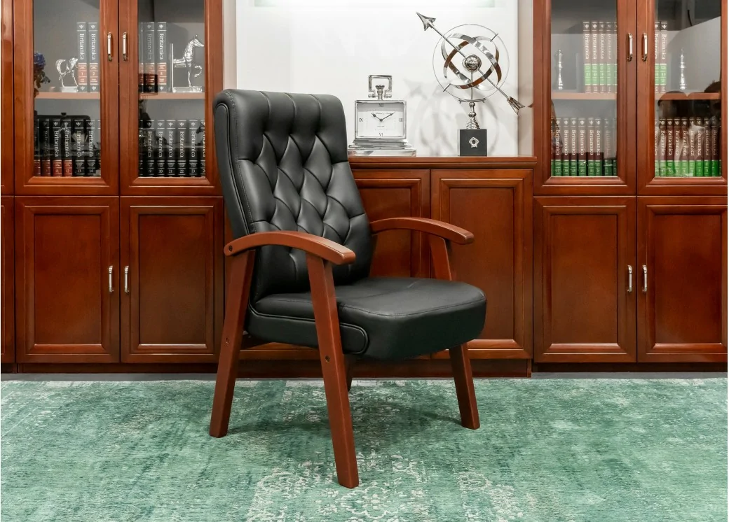krzesło skórzane czarne do biura