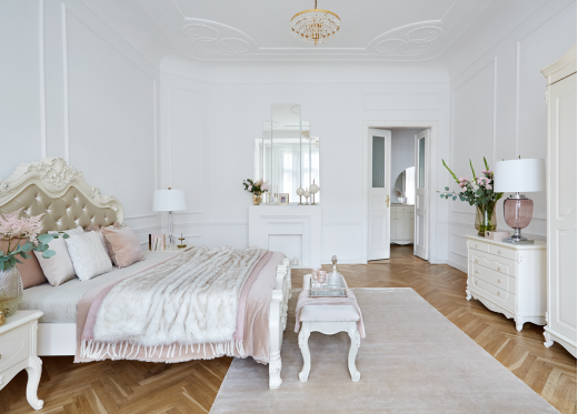łóżko glamour pikowane