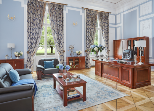 fotel wypoczynkowy gabinetowy brązowy