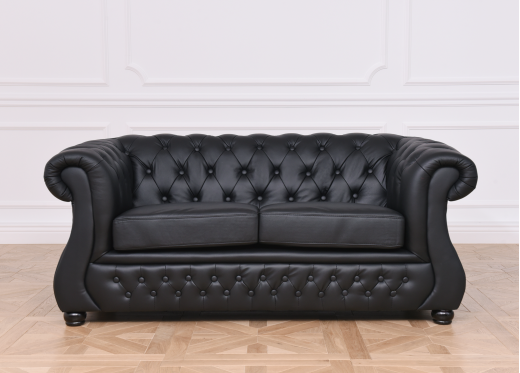 sofa chesterfield czarna