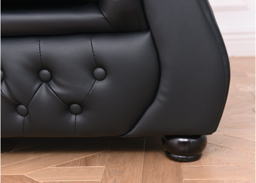 fotel chesterfield czarny