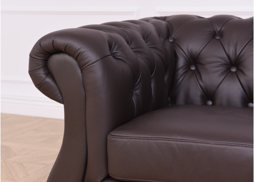 chesterfield do biura brązowy