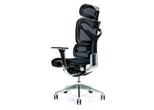 fotel ergonomiczny biurowy granatowy