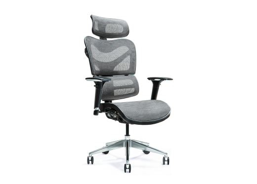 fotel biurowy ergonomiczny szary