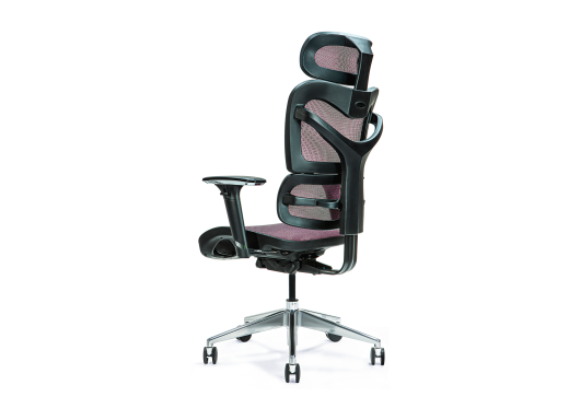 fotel ergonomiczny śliwkowy