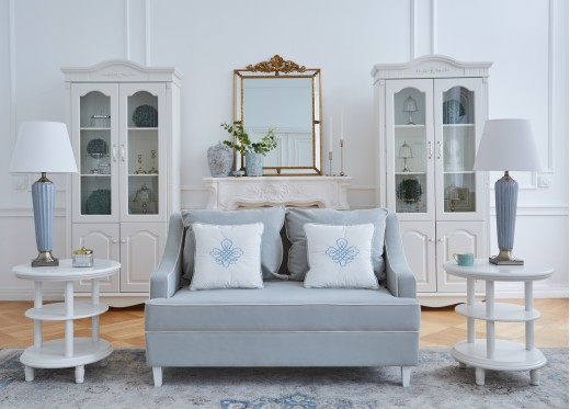 sofa błękitna do salonu