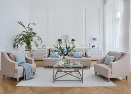sofa rozkładana beżowa aranżacja