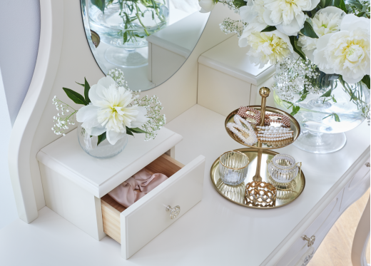 toaletka glamour z lustrem