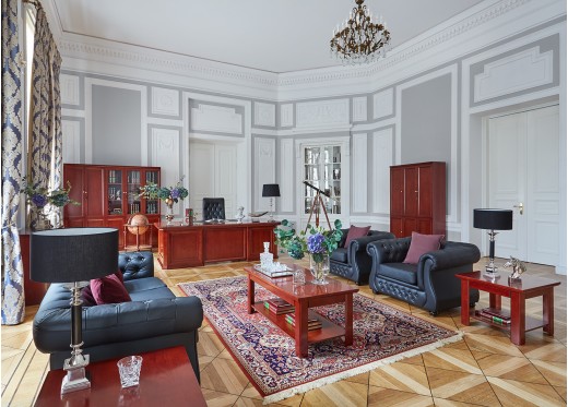 biuro aranżacja fotel pikowany