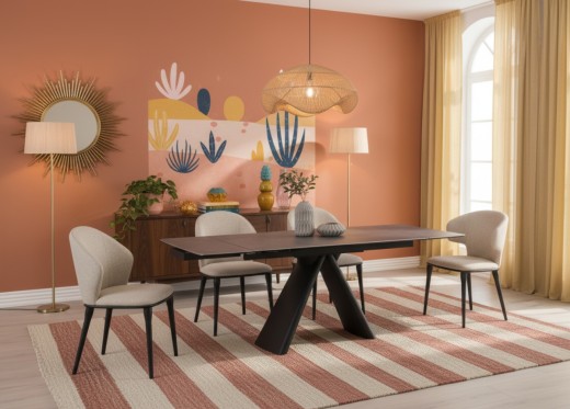 Stół rozkładany OBSIDIAN czarny