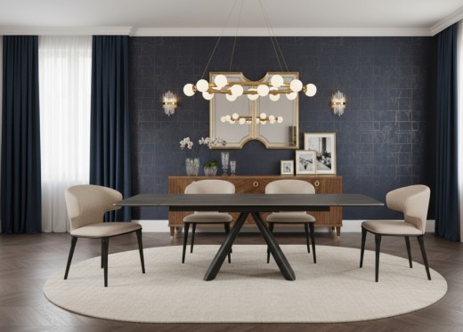 Stół rozkładany OBSIDIAN czarny