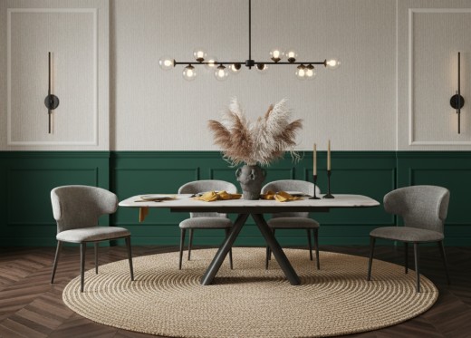 Stół rozkładany OBSIDIAN biały