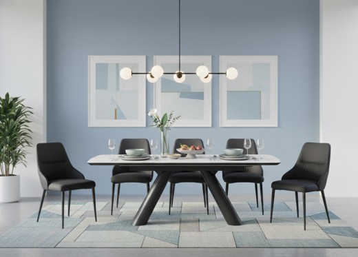 Stół rozkładany OBSIDIAN biały