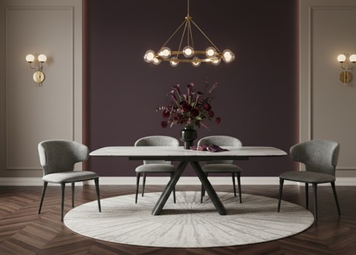 Stół rozkładany OBSIDIAN biały