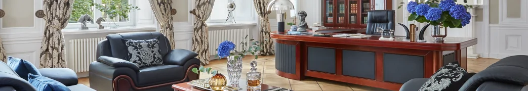 Meble gabinetowe klasyczne, eleganckie i fornirowane
