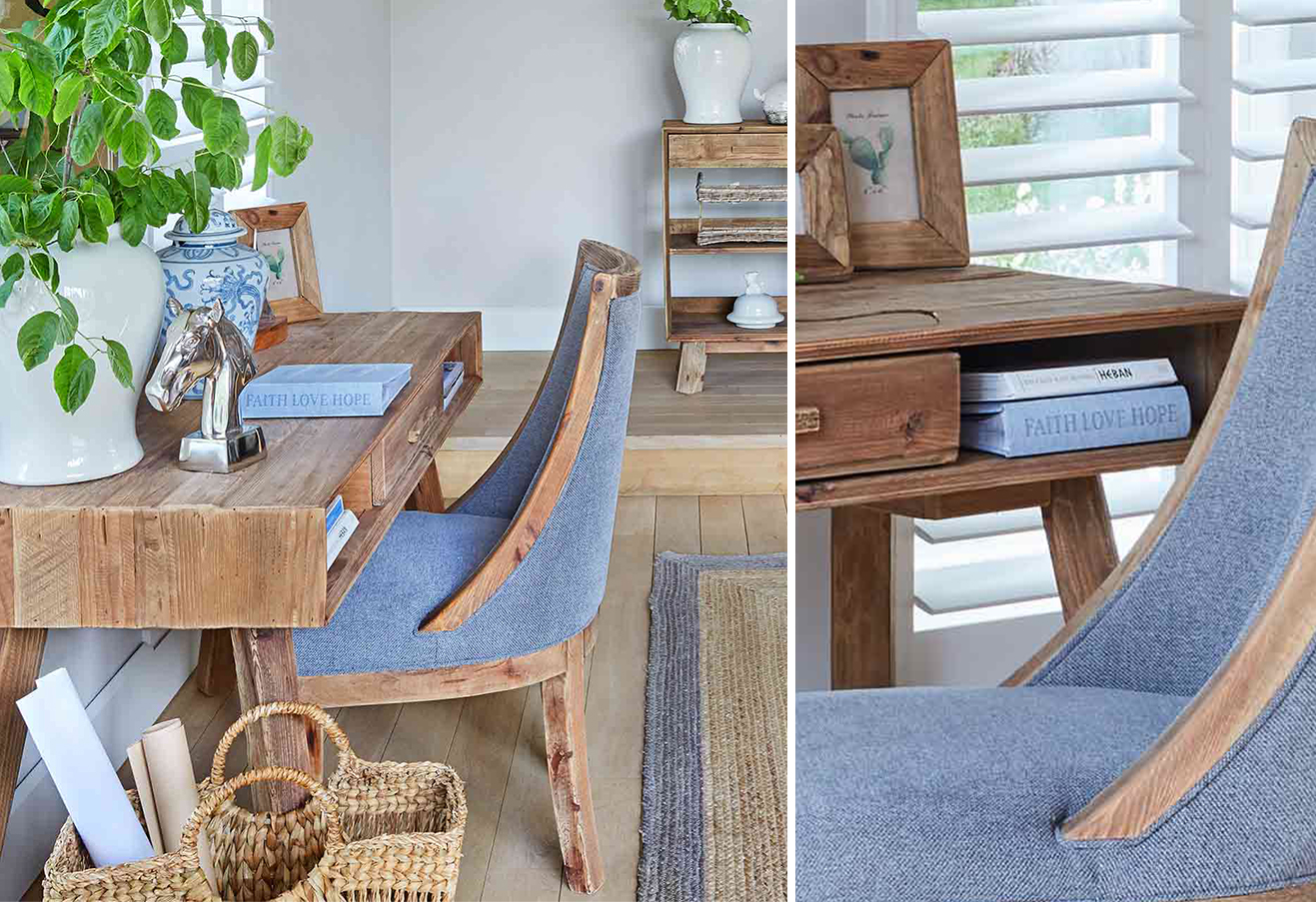 biuro w stylu hamptons