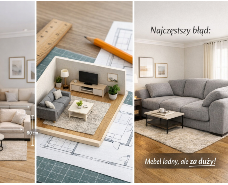 Jak dobrać wielkość mebli do metrażu salonu – najczęstsze błędy